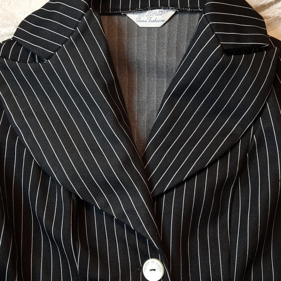 Black pinstripe Jacket vintage Sears Fashion - Picture 5 of 9
